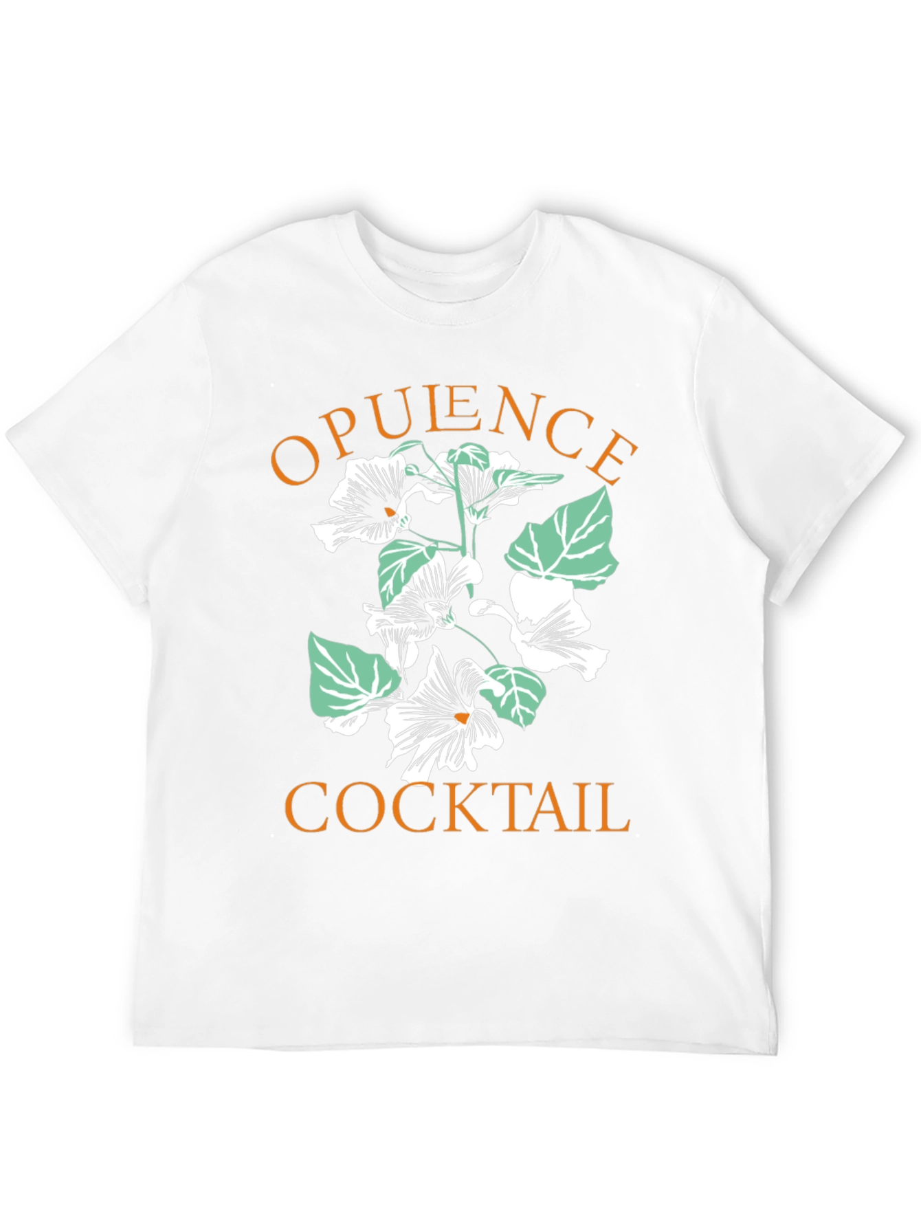 Opulence Cocktail Graphic Tee - Black Cotton T-Shirt