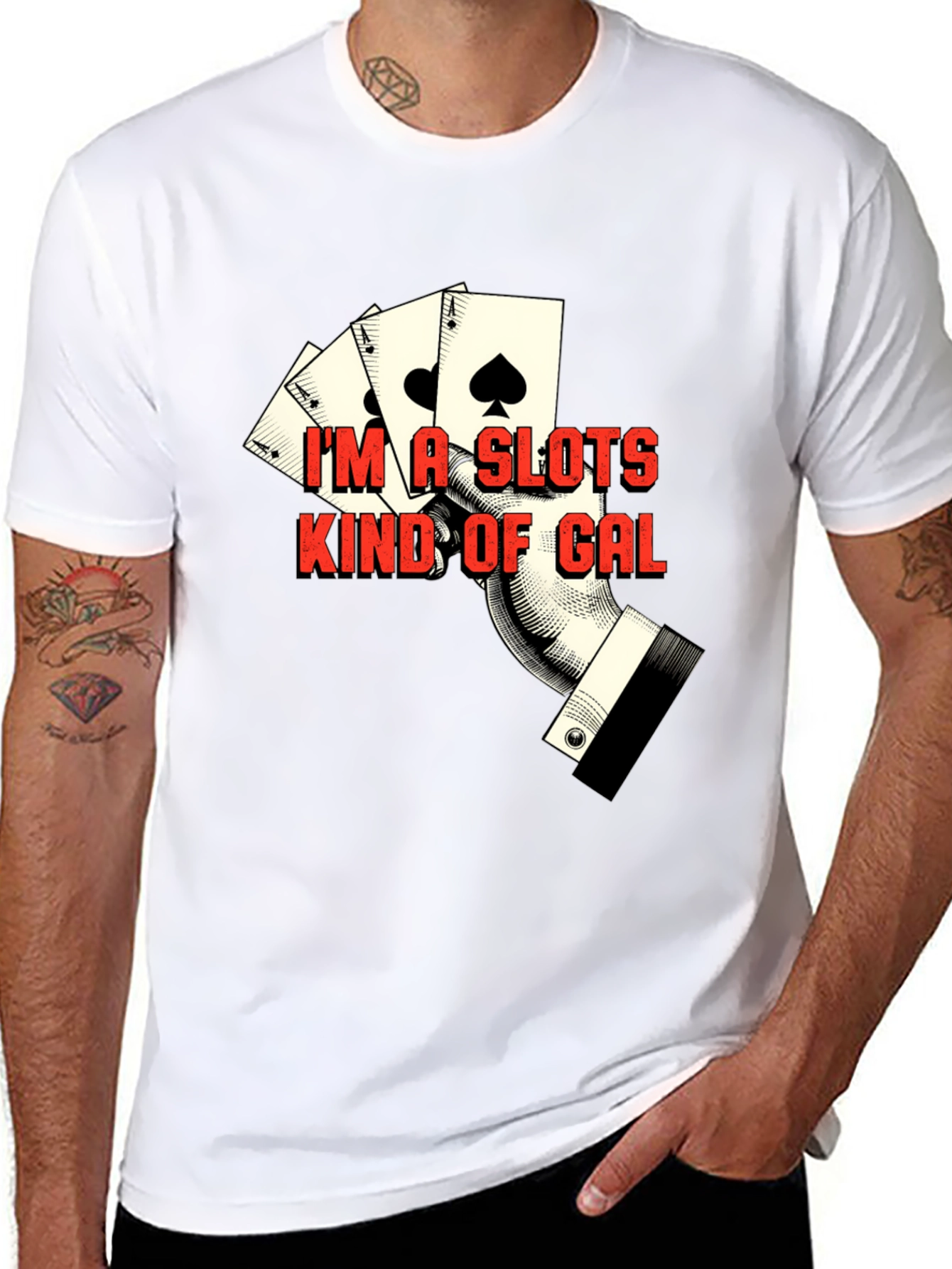 Slots Kind of Gal Black T-Shirt Casino Gambling Tee