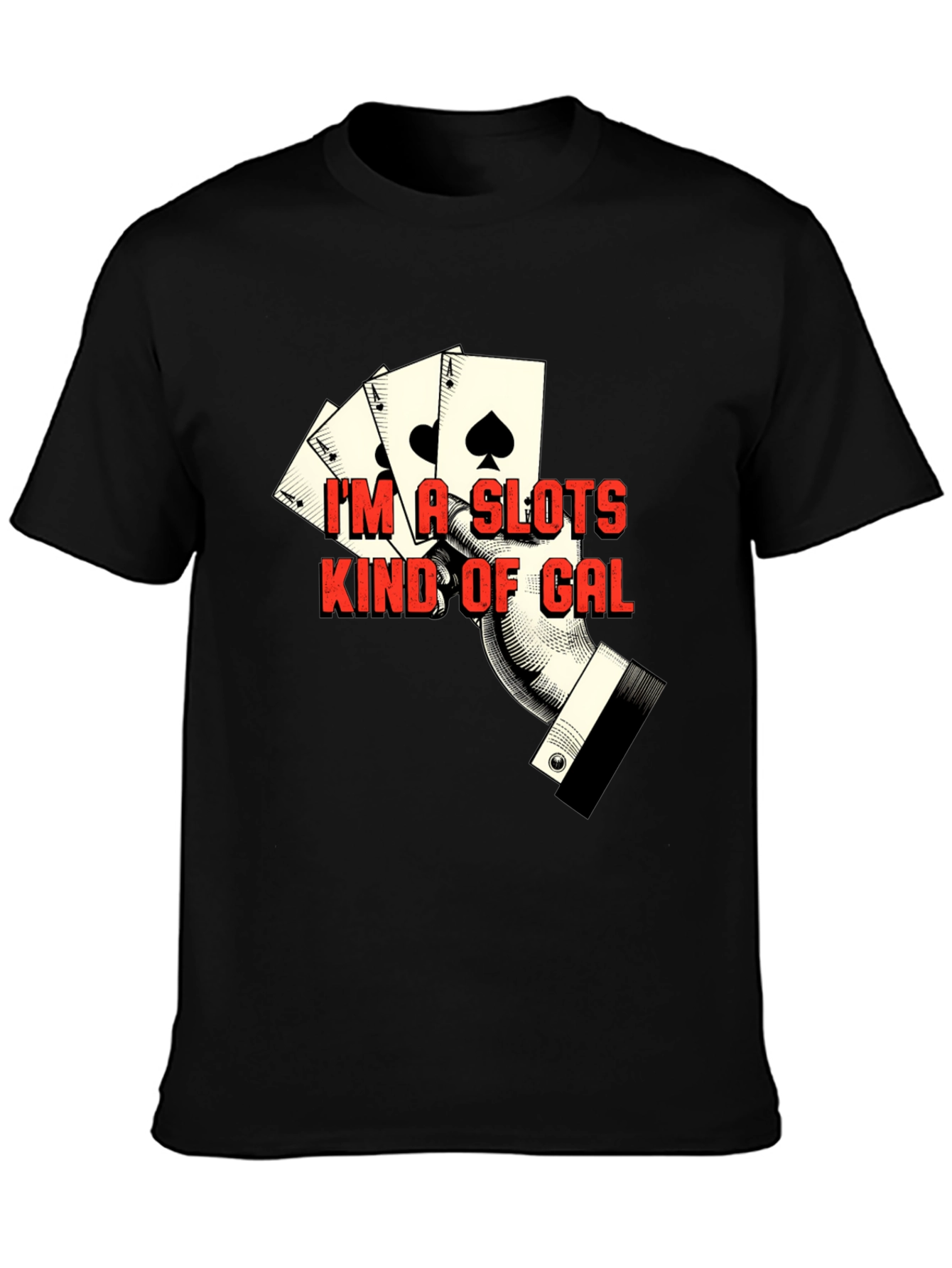 Slots Kind of Gal Black T-Shirt Casino Gambling Tee