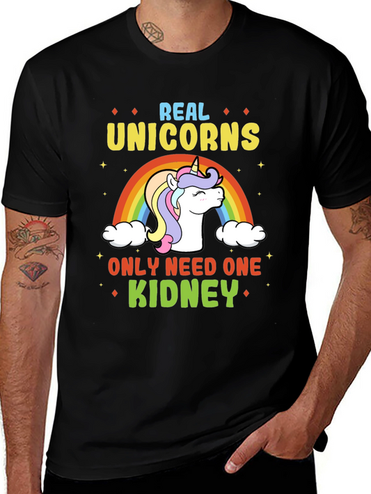 Real Unicorns One Kidney T-Shirt - Black