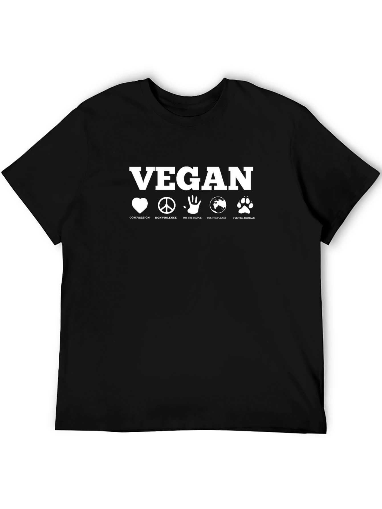 Vegan Compassion T-Shirt - Black