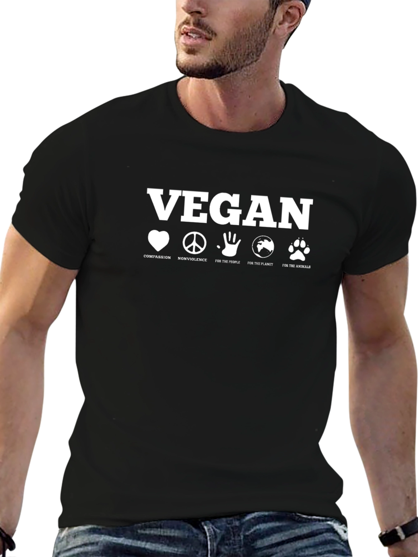 Vegan Compassion T-Shirt - Black