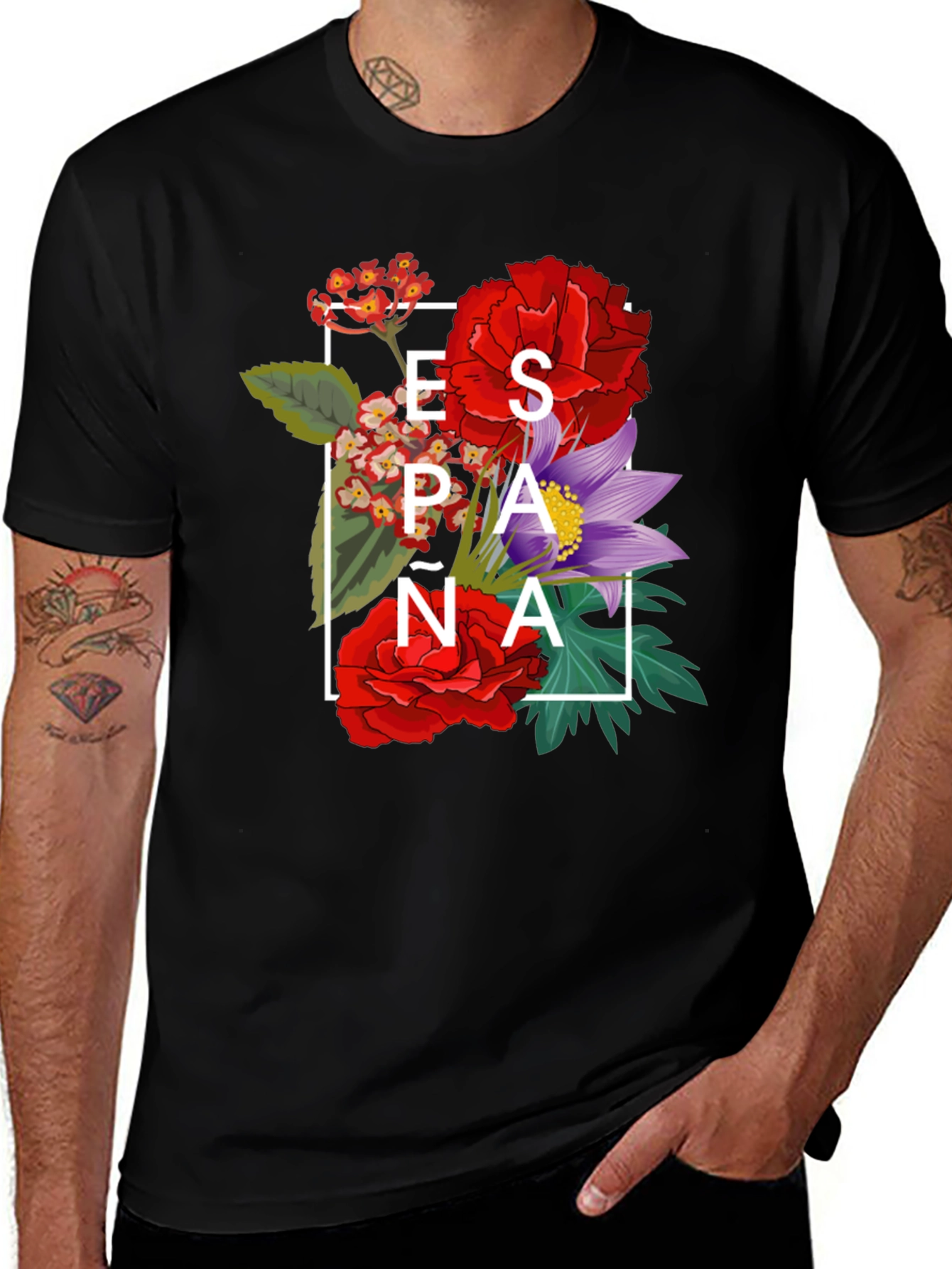 Floral España T-Shirt - Stylish Graphic Tee