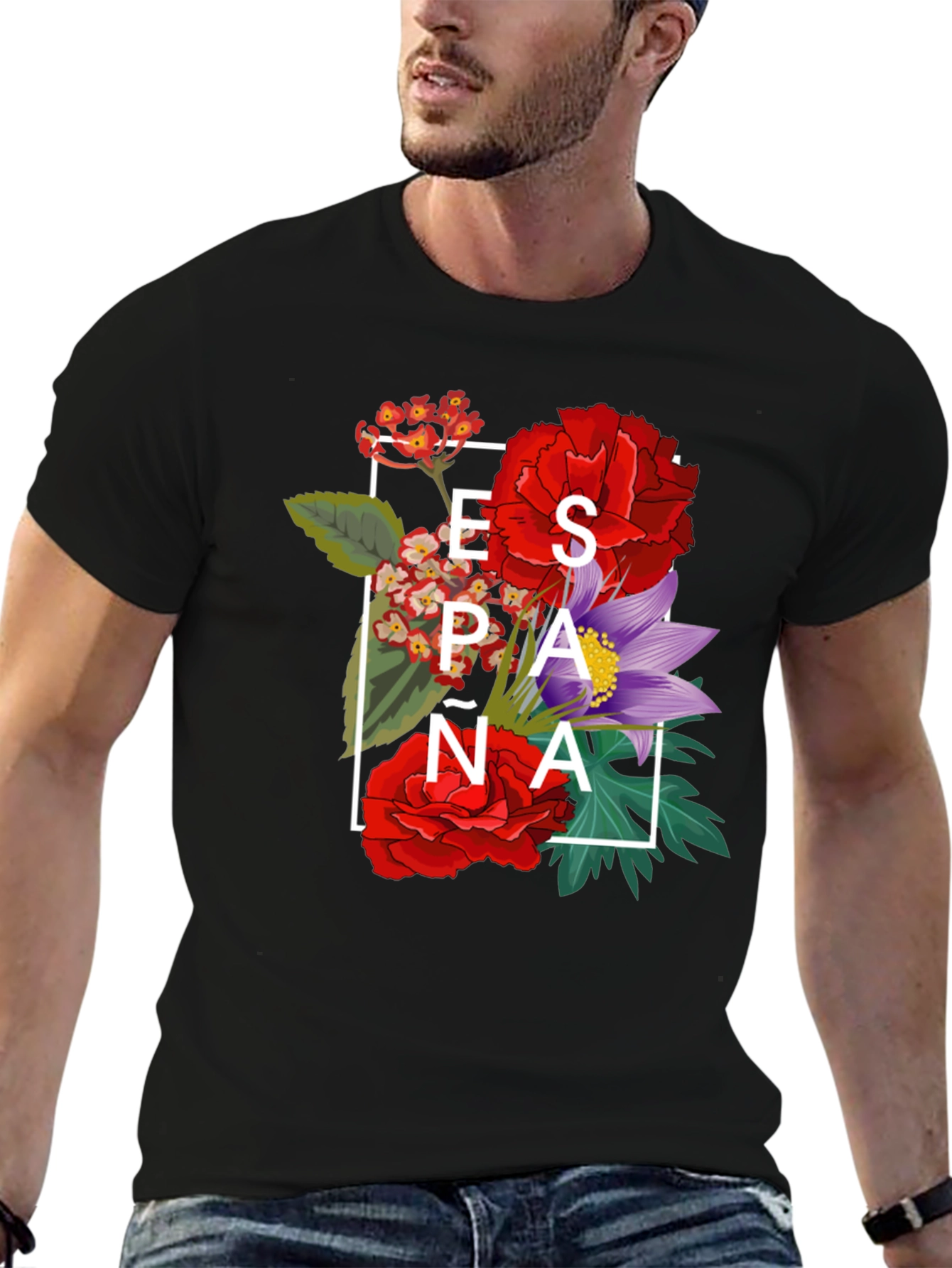 Floral España T-Shirt - Stylish Graphic Tee