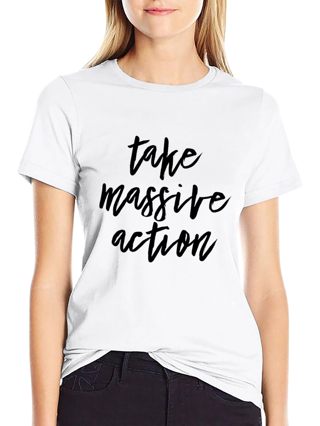 Take Massive Action Black Graphic T-Shirt
