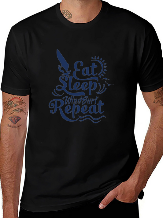 Eat Sleep Windsurf Repeat Graphic Tee