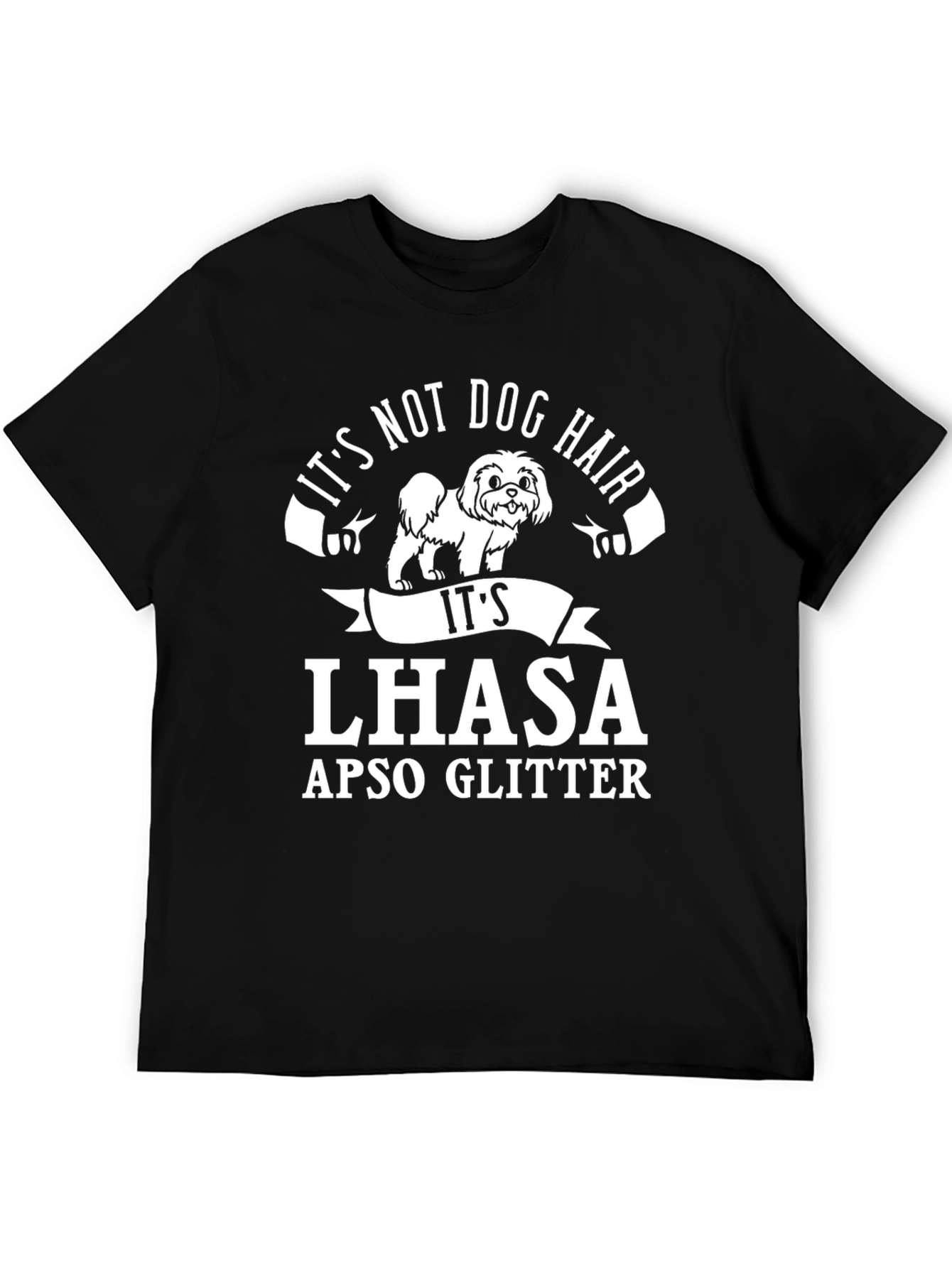 Lhasa Apso Glitter Dog T-Shirt