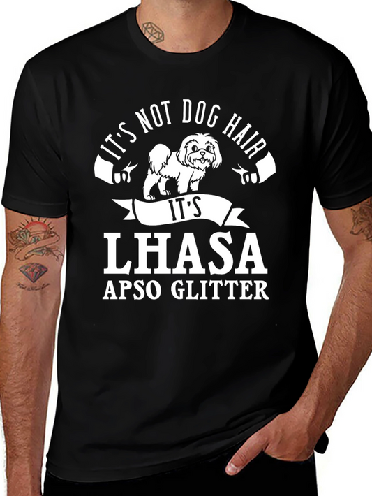 Lhasa Apso Glitter Dog T-Shirt