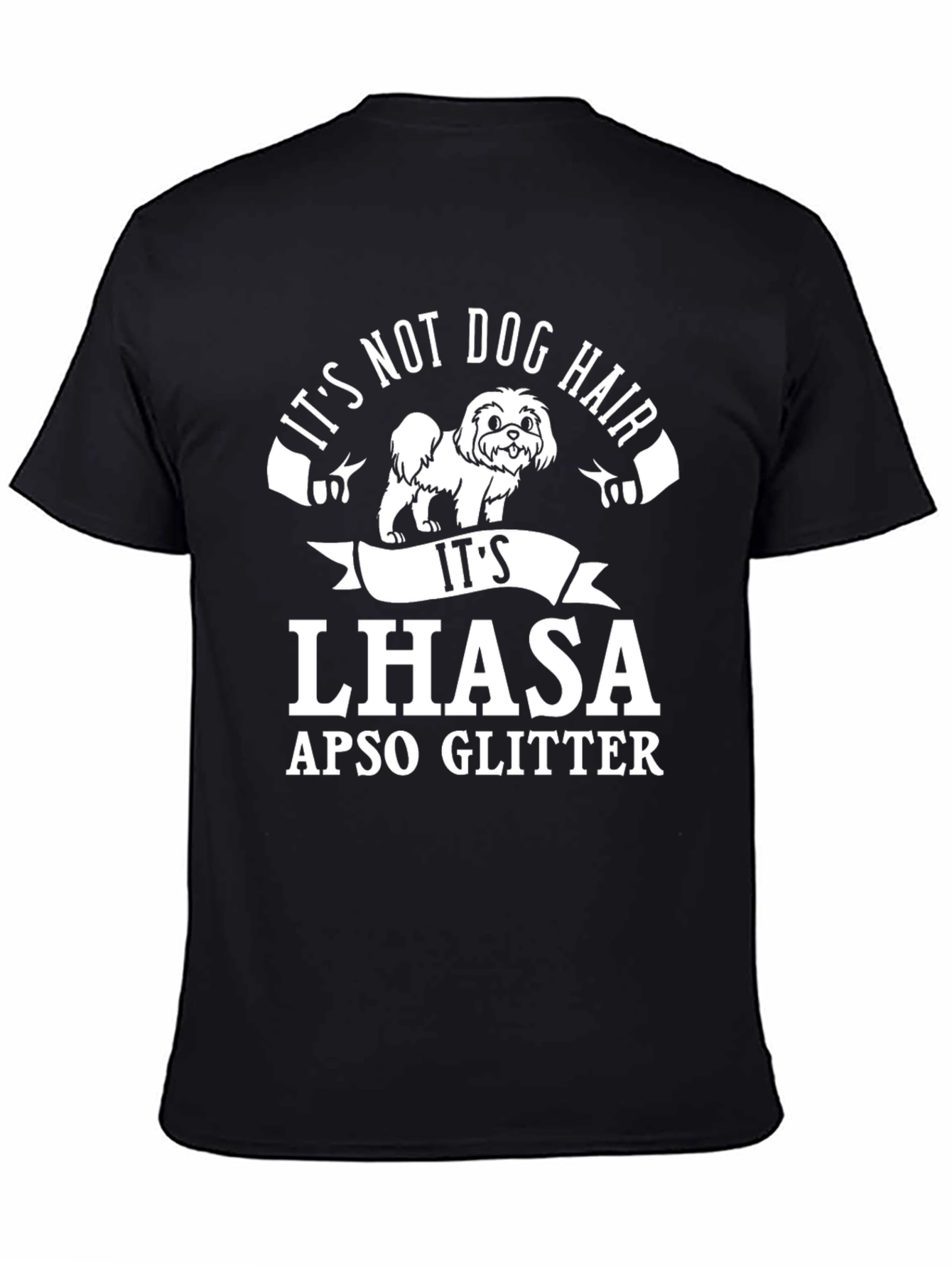 Lhasa Apso Glitter Dog T-Shirt