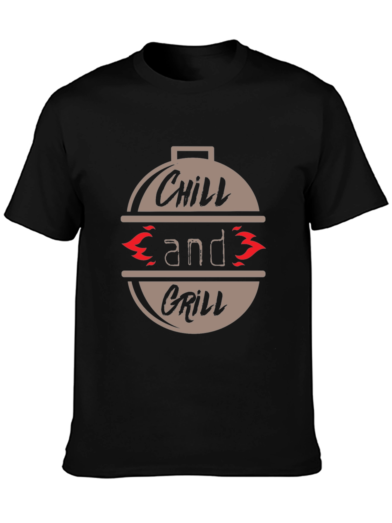Chill and Grill Graphic T-Shirt - Casual BBQ Tee