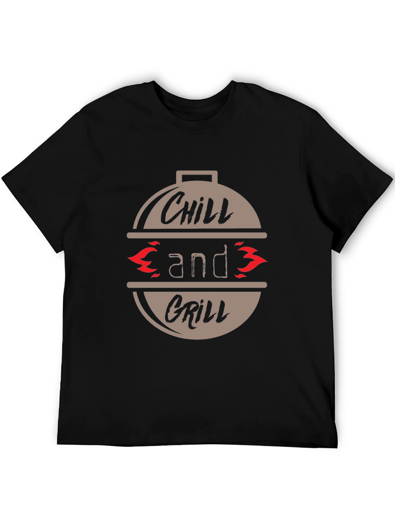 Chill and Grill Graphic T-Shirt - Casual BBQ Tee