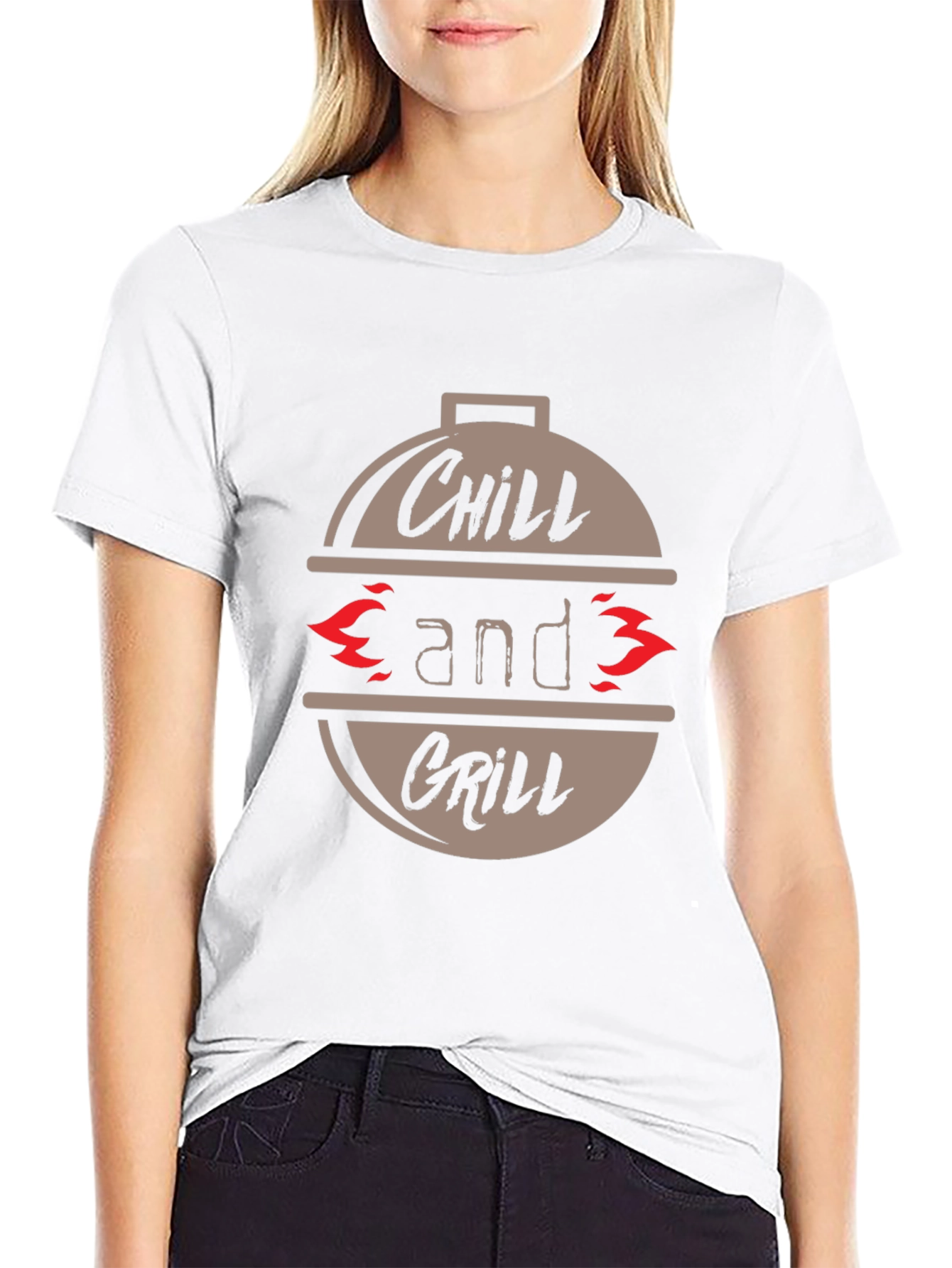 Chill and Grill Graphic T-Shirt - Casual BBQ Tee