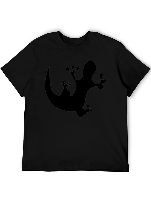 Lizard Silhouette Graphic Tee - Black