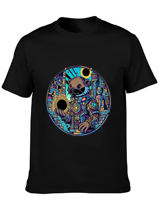 Otter Astronaut Graphic Tee - Unique Design