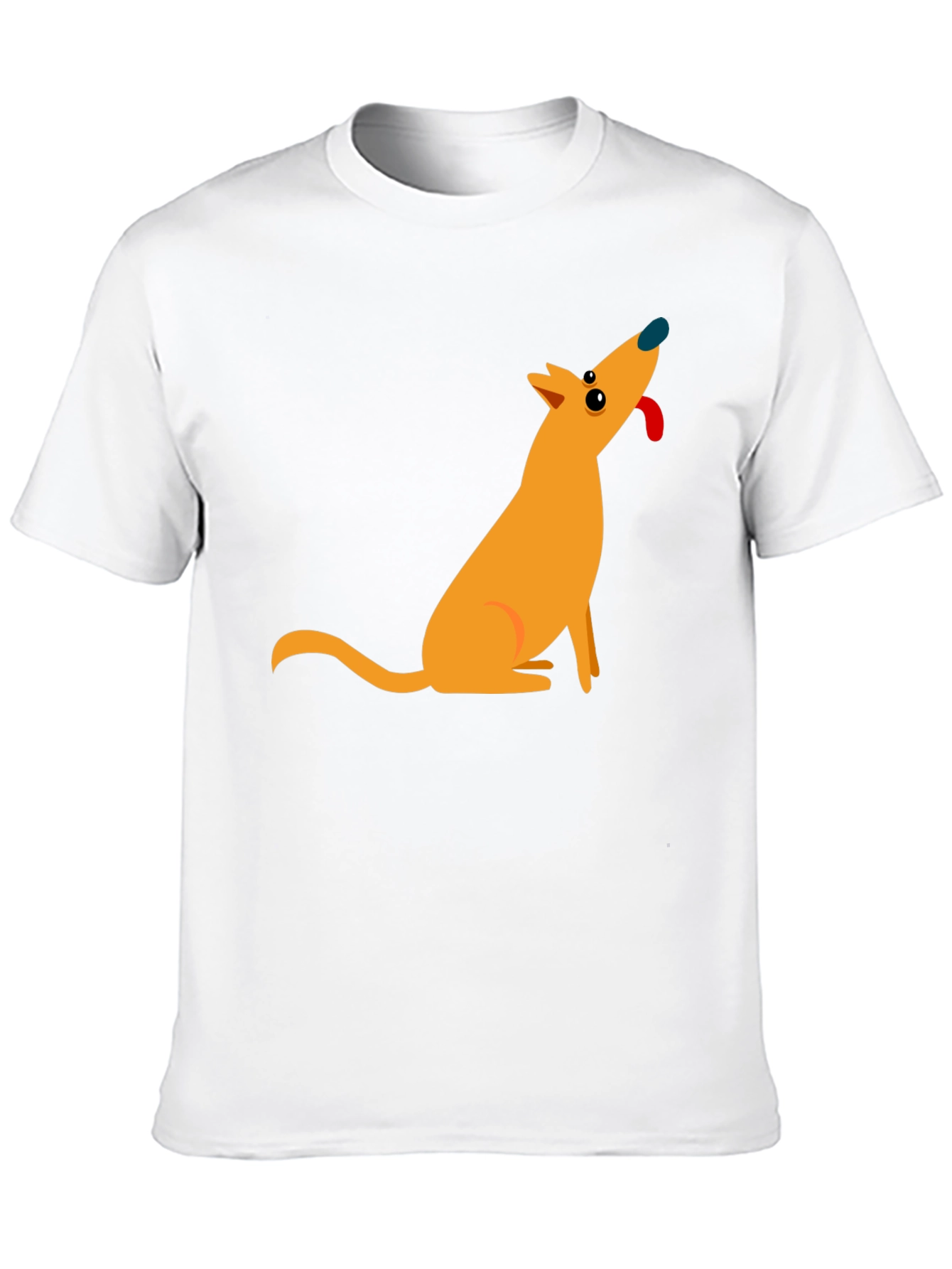 Cartoon Dog Black T-Shirt