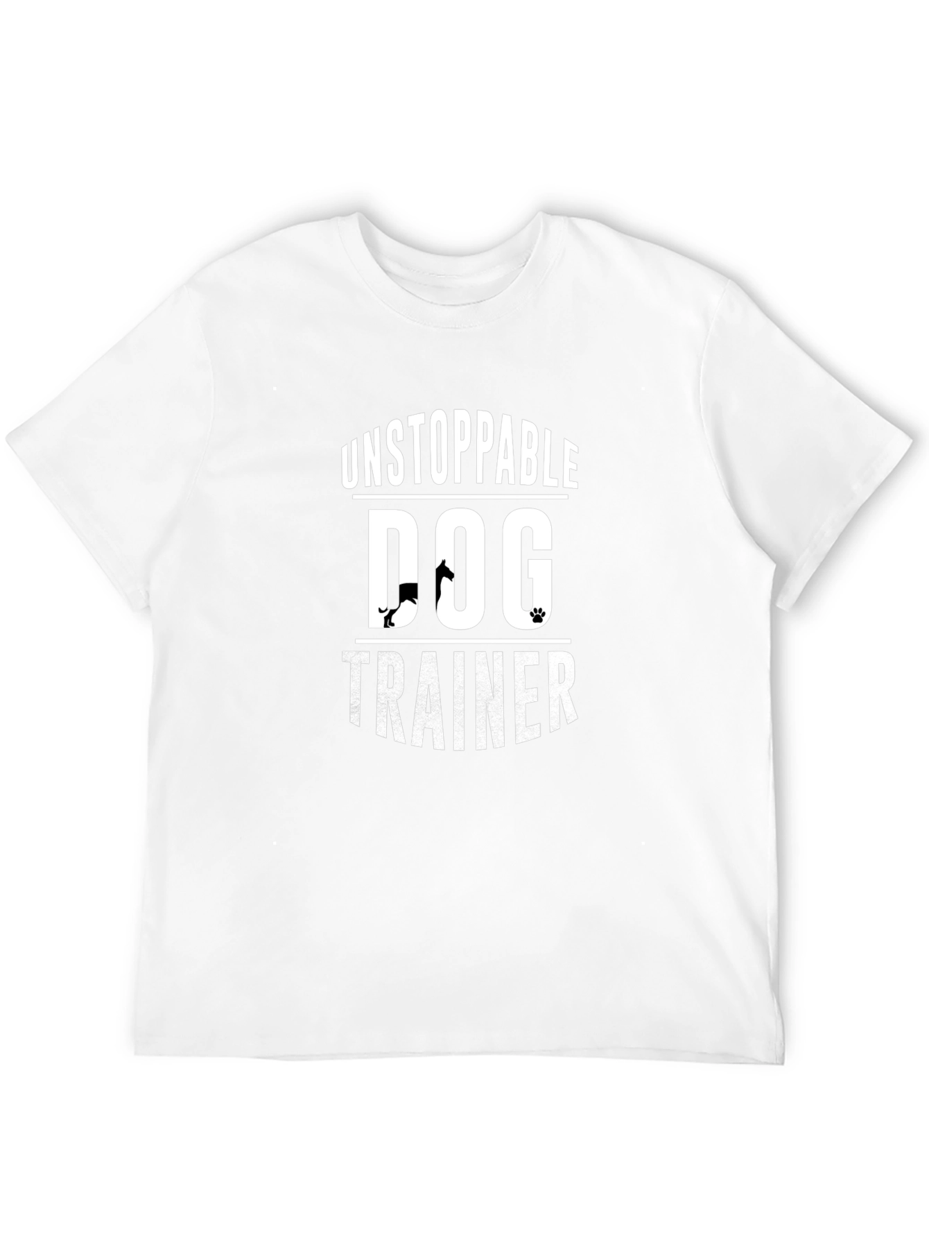 Unstoppable Dog Trainer T-Shirt Black Crew Neck Tee