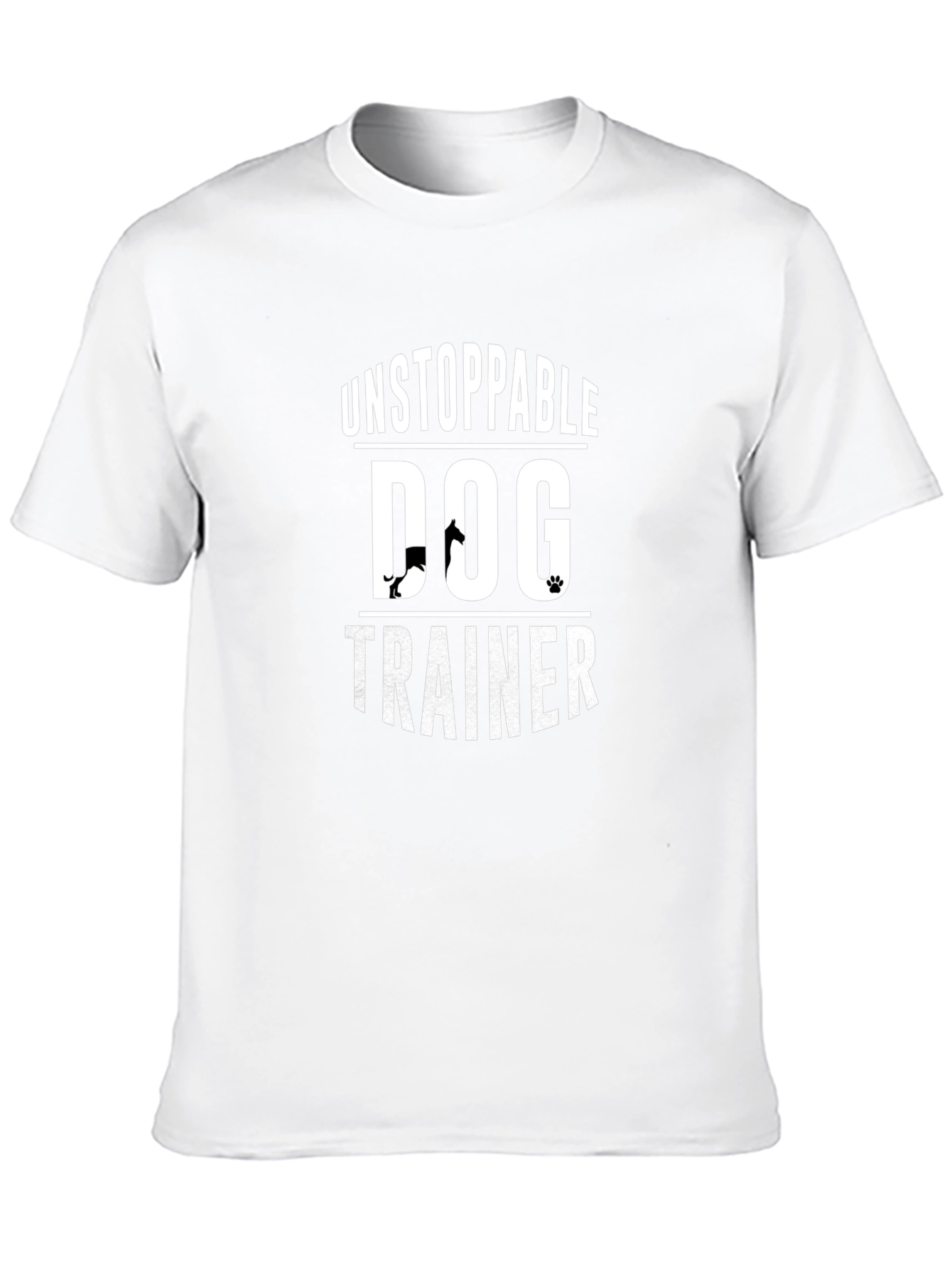Unstoppable Dog Trainer T-Shirt Black Crew Neck Tee