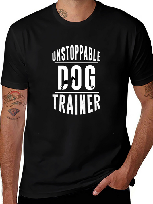 Unstoppable Dog Trainer T-Shirt Black Crew Neck Tee