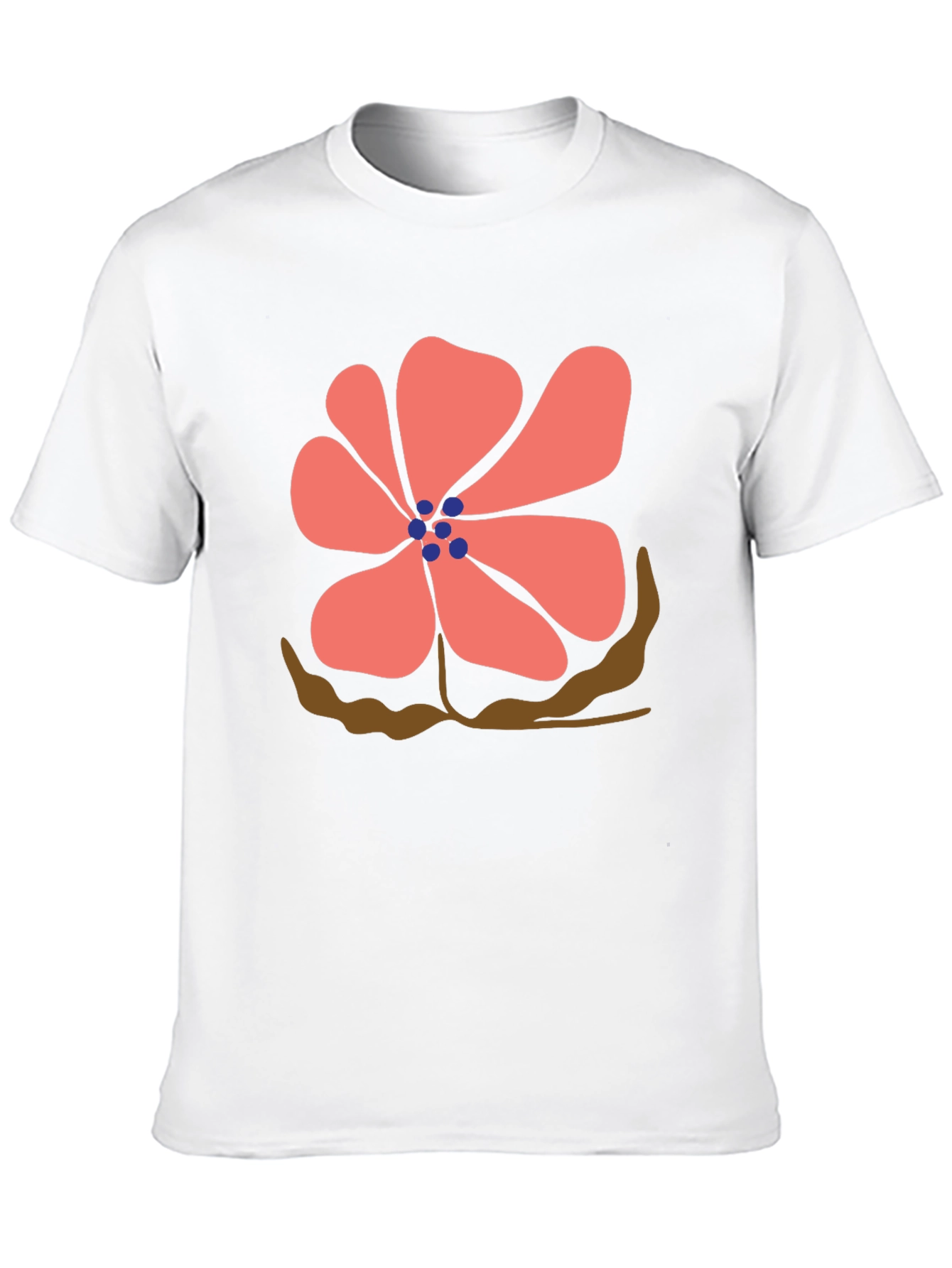 Floral Print Black T-Shirt - Casual Comfort