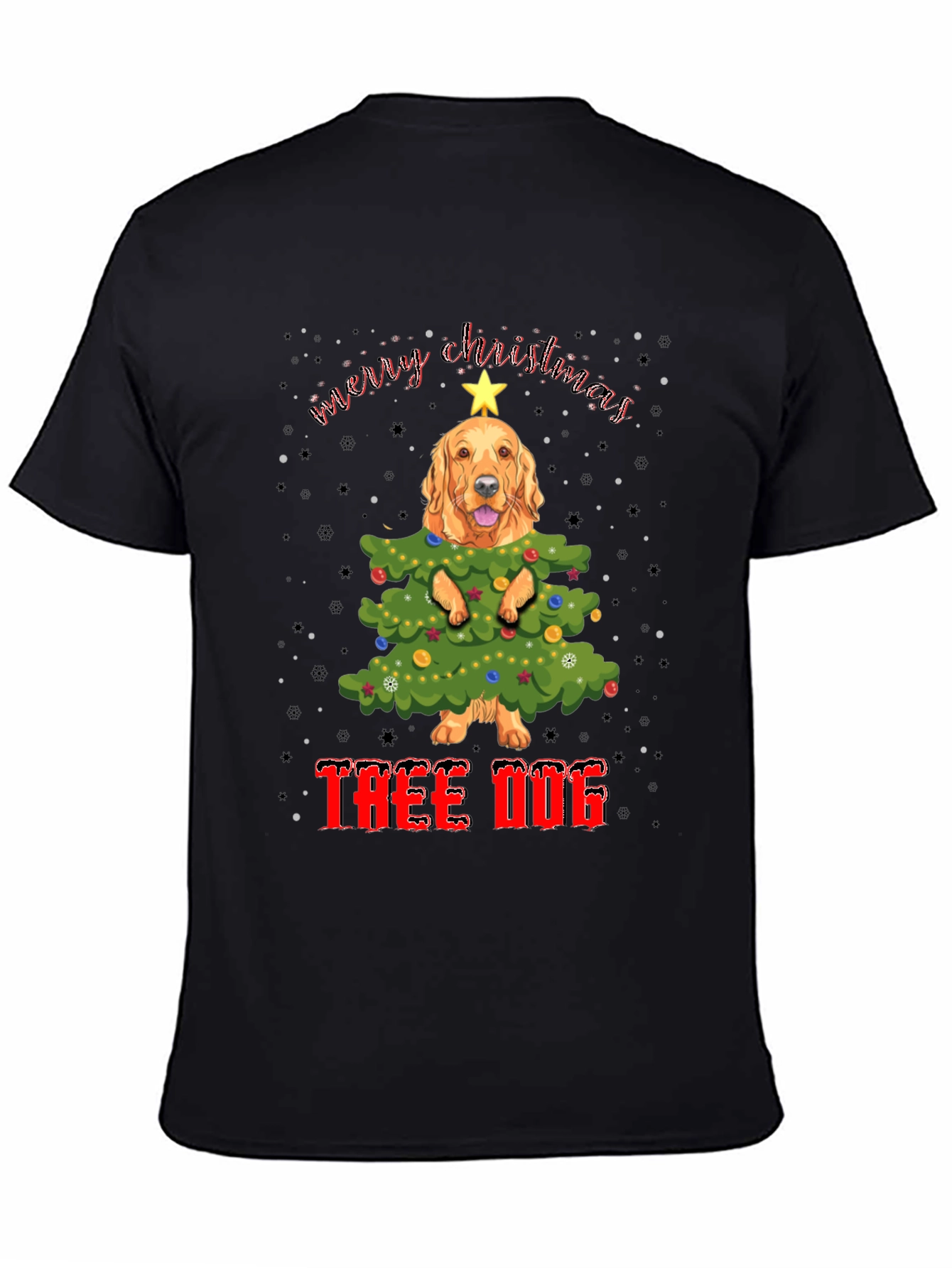 Funny Dog Christmas Tree T-Shirt