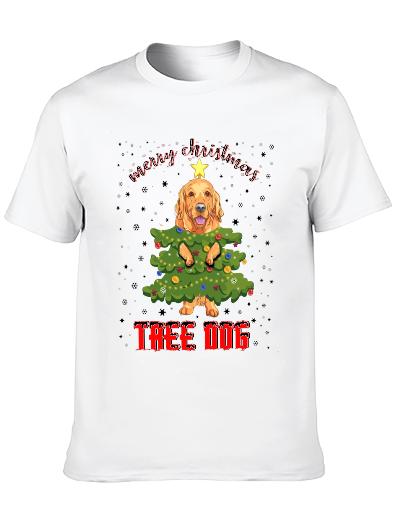 Funny Dog Christmas Tree T-Shirt