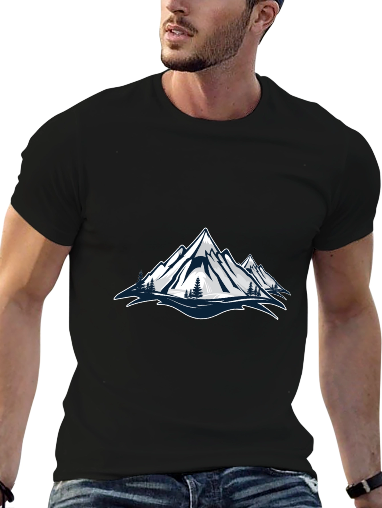 Mountain Graphic Black T-Shirt