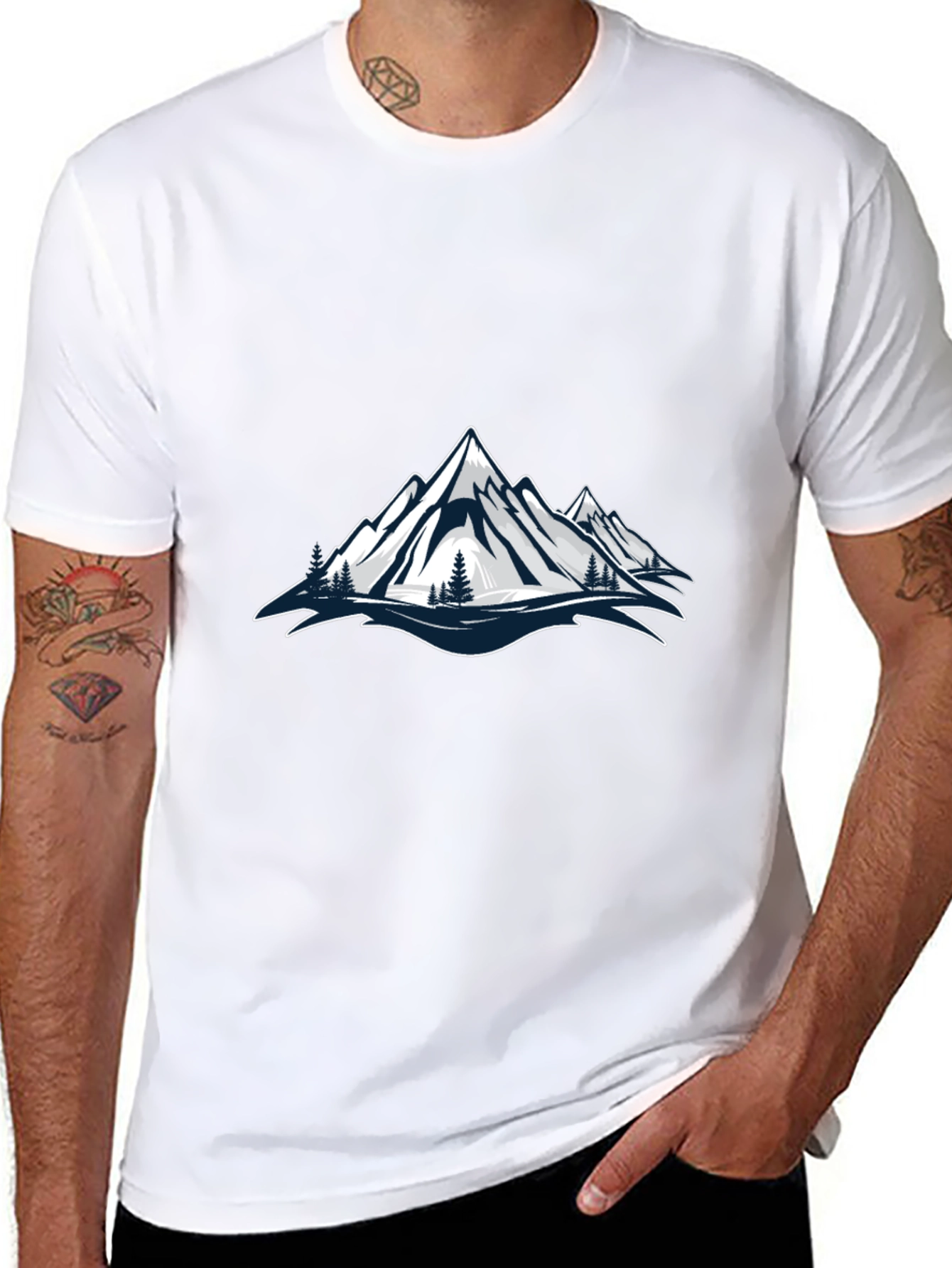 Mountain Graphic Black T-Shirt
