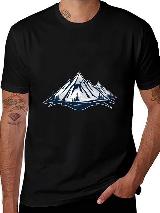 Mountain Graphic Black T-Shirt