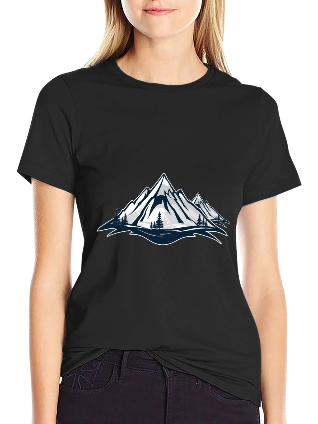 Mountain Graphic Black T-Shirt