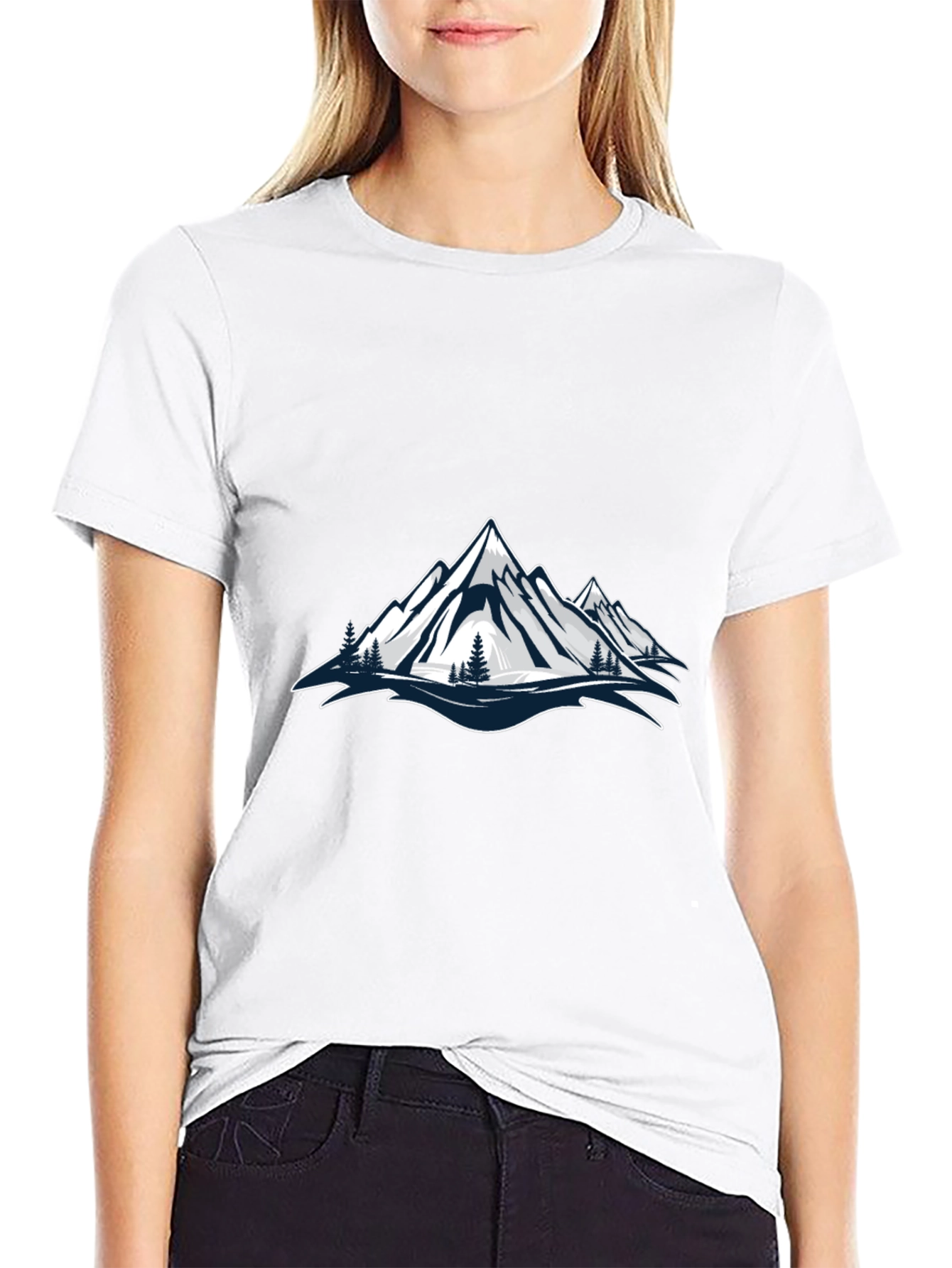 Mountain Graphic Black T-Shirt