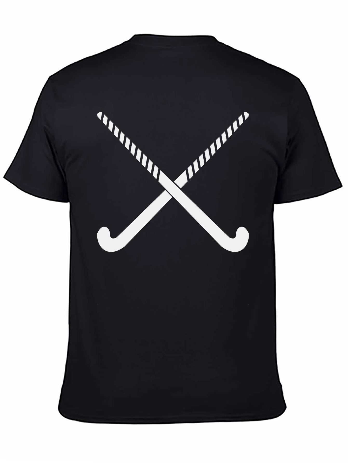 Hockey Sticks Graphic Tee - Black Cotton Casual