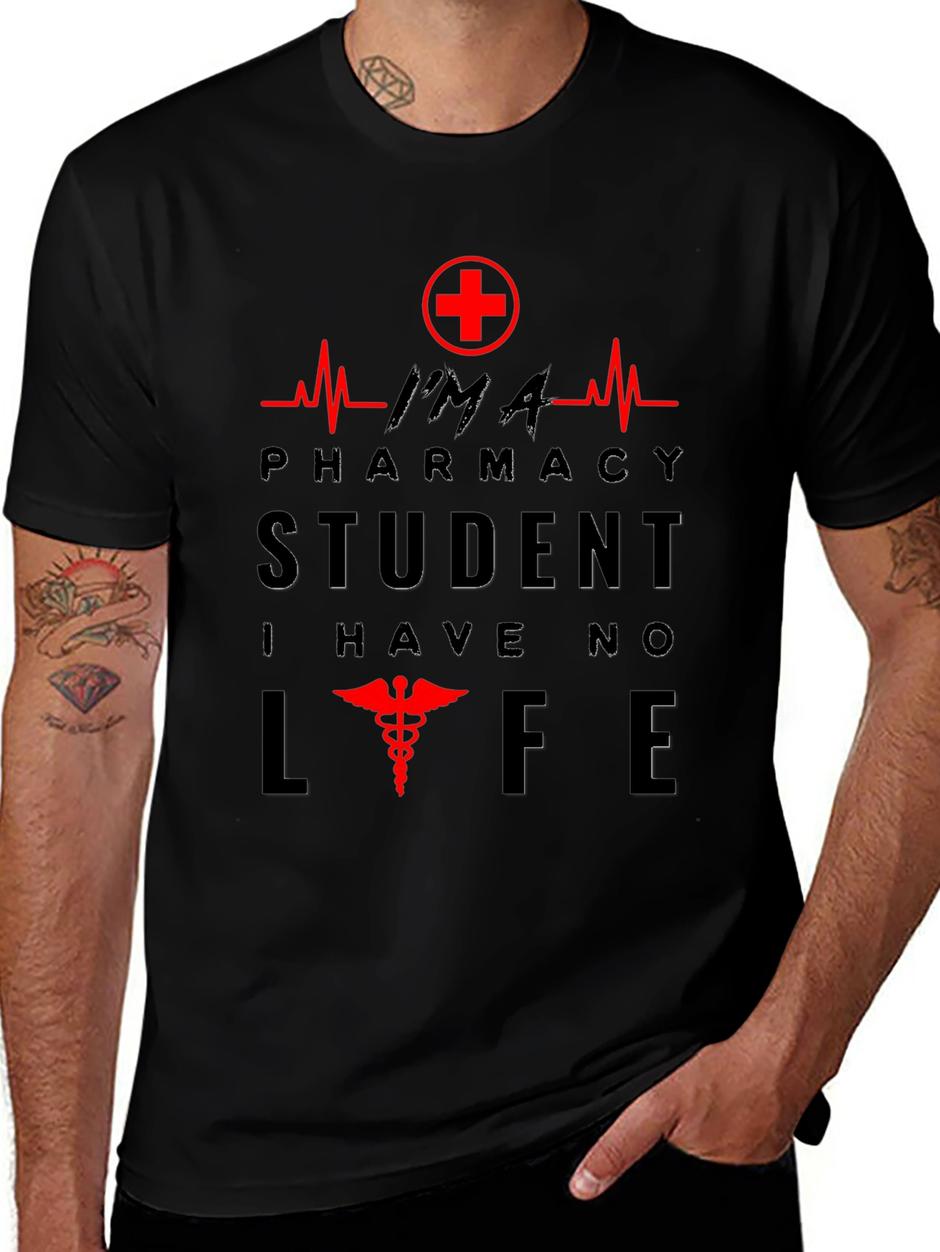 Pharmacy Student Life Graphic Tee - Black