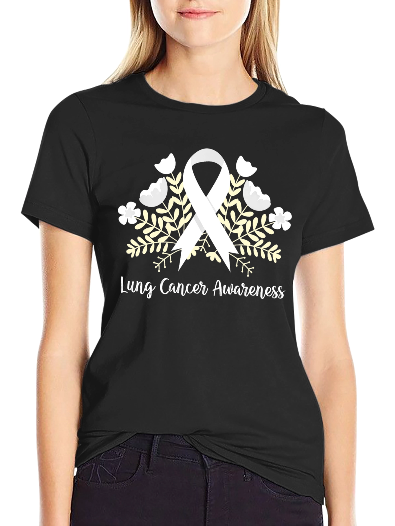 Lung Cancer Awareness Ribbon T-Shirt