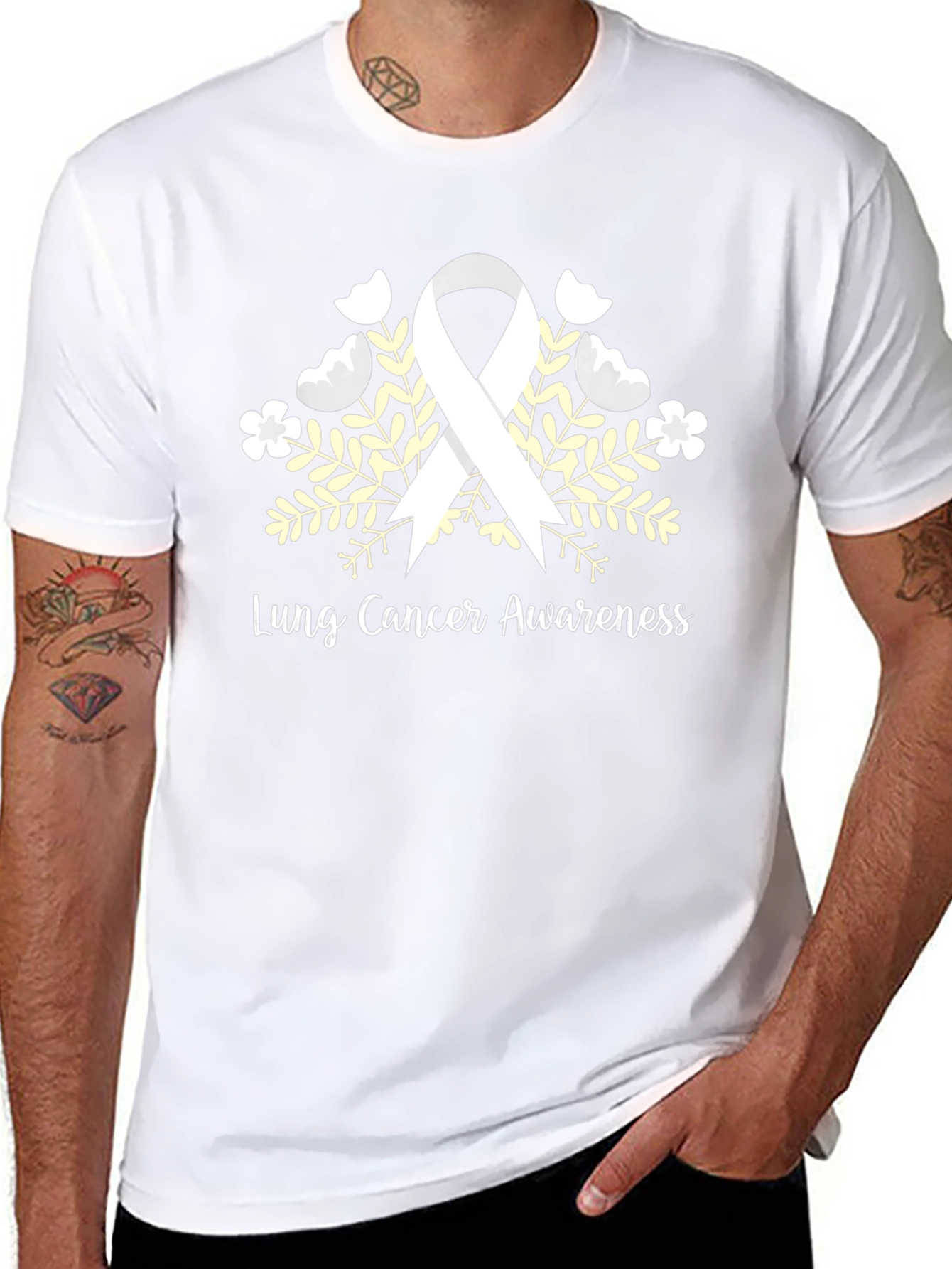 Lung Cancer Awareness Ribbon T-Shirt