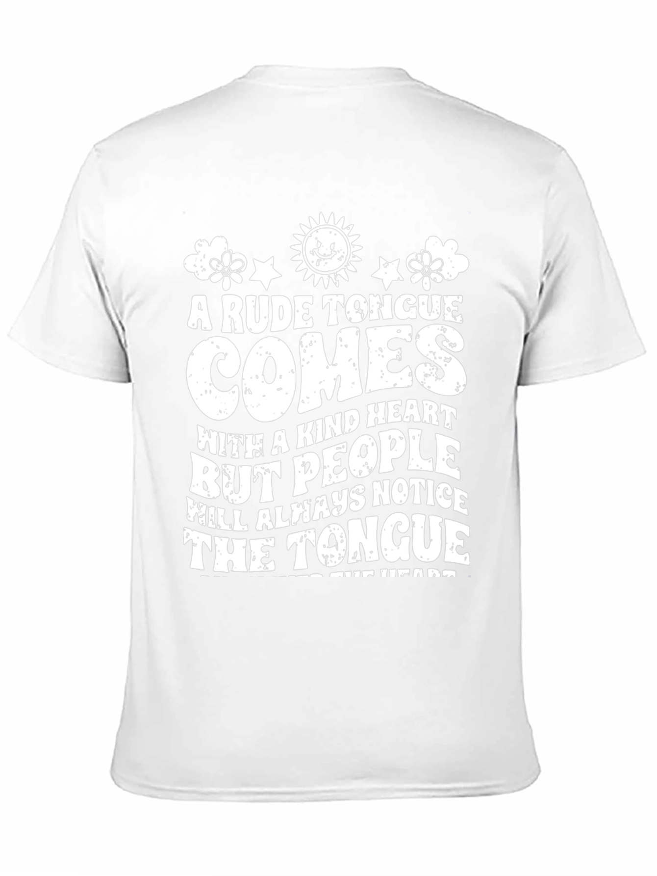 Rude Tongue Kind Heart Black T-Shirt