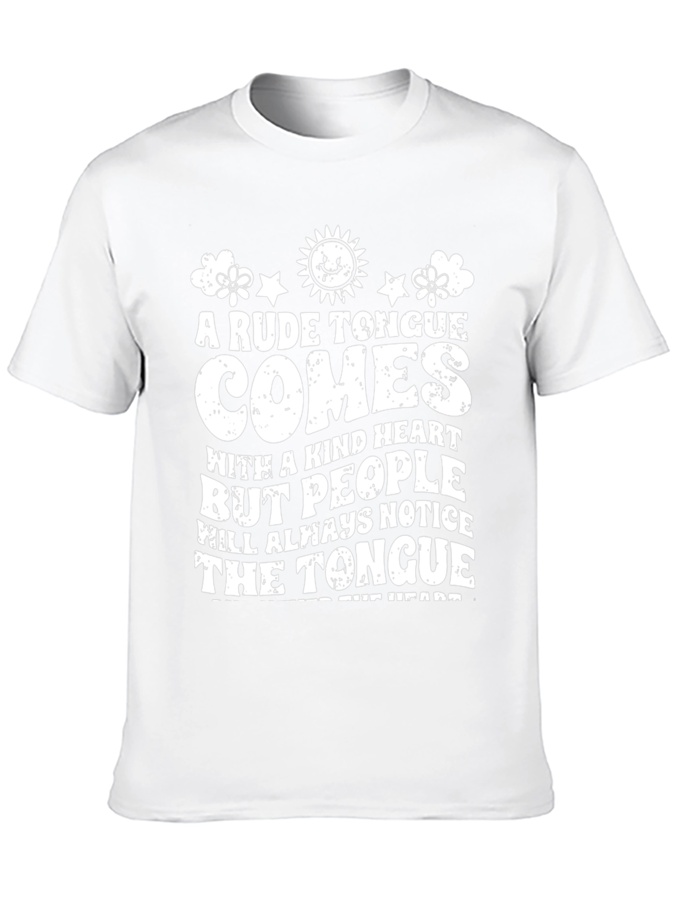 Rude Tongue Kind Heart Black T-Shirt