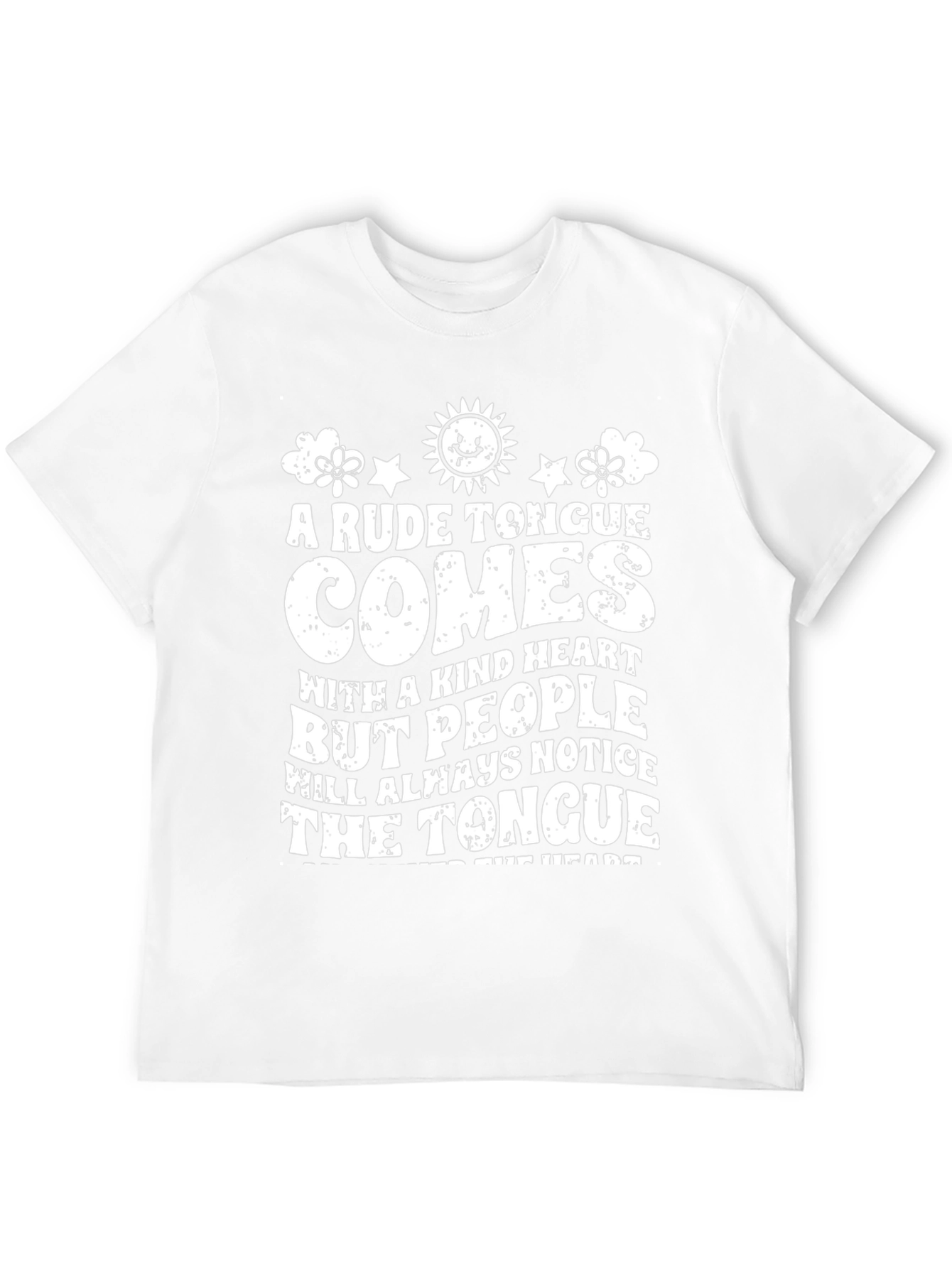 Rude Tongue Kind Heart Black T-Shirt