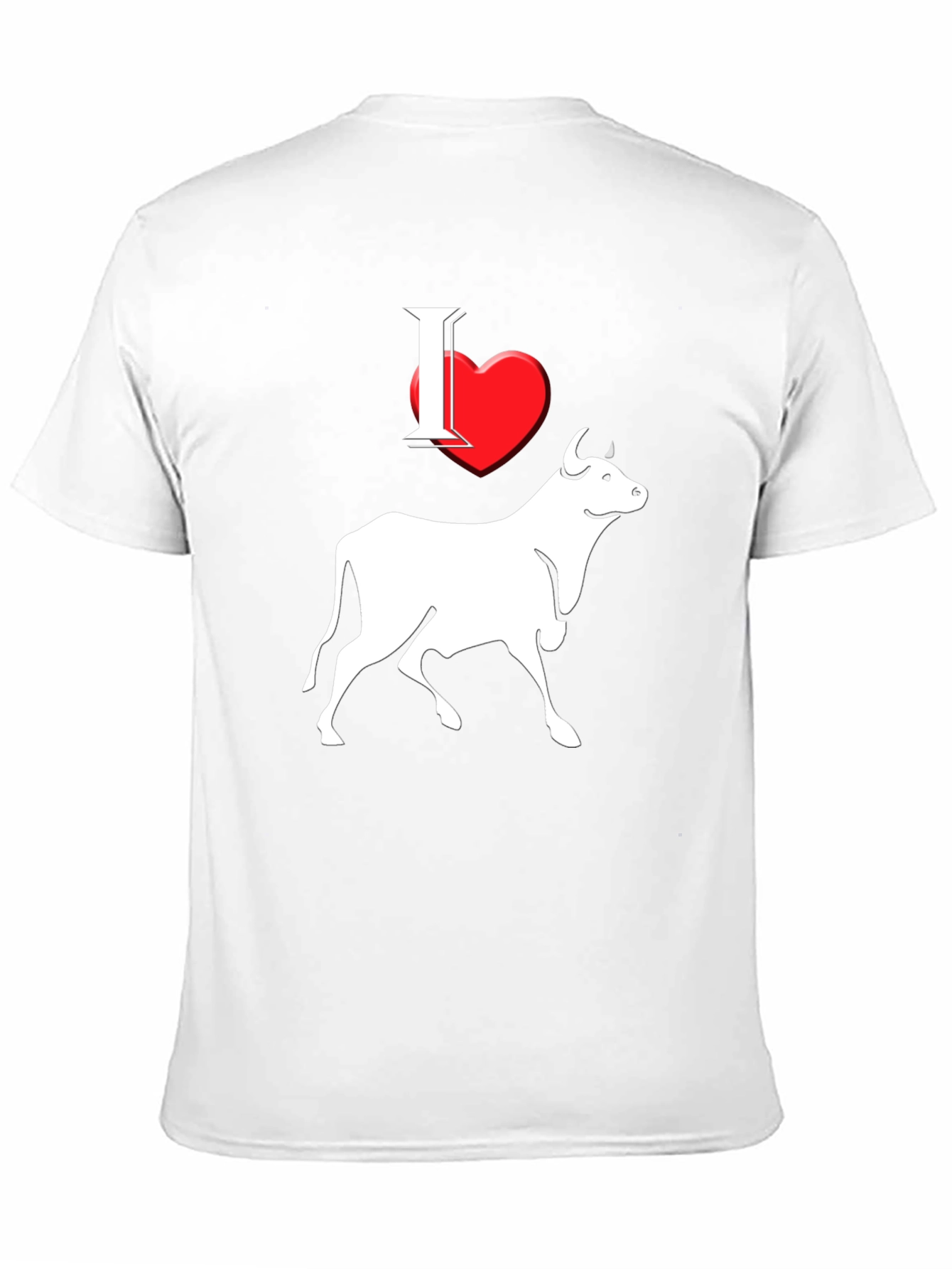 I Heart Steer Graphic Tee - Black Cotton T-Shirt