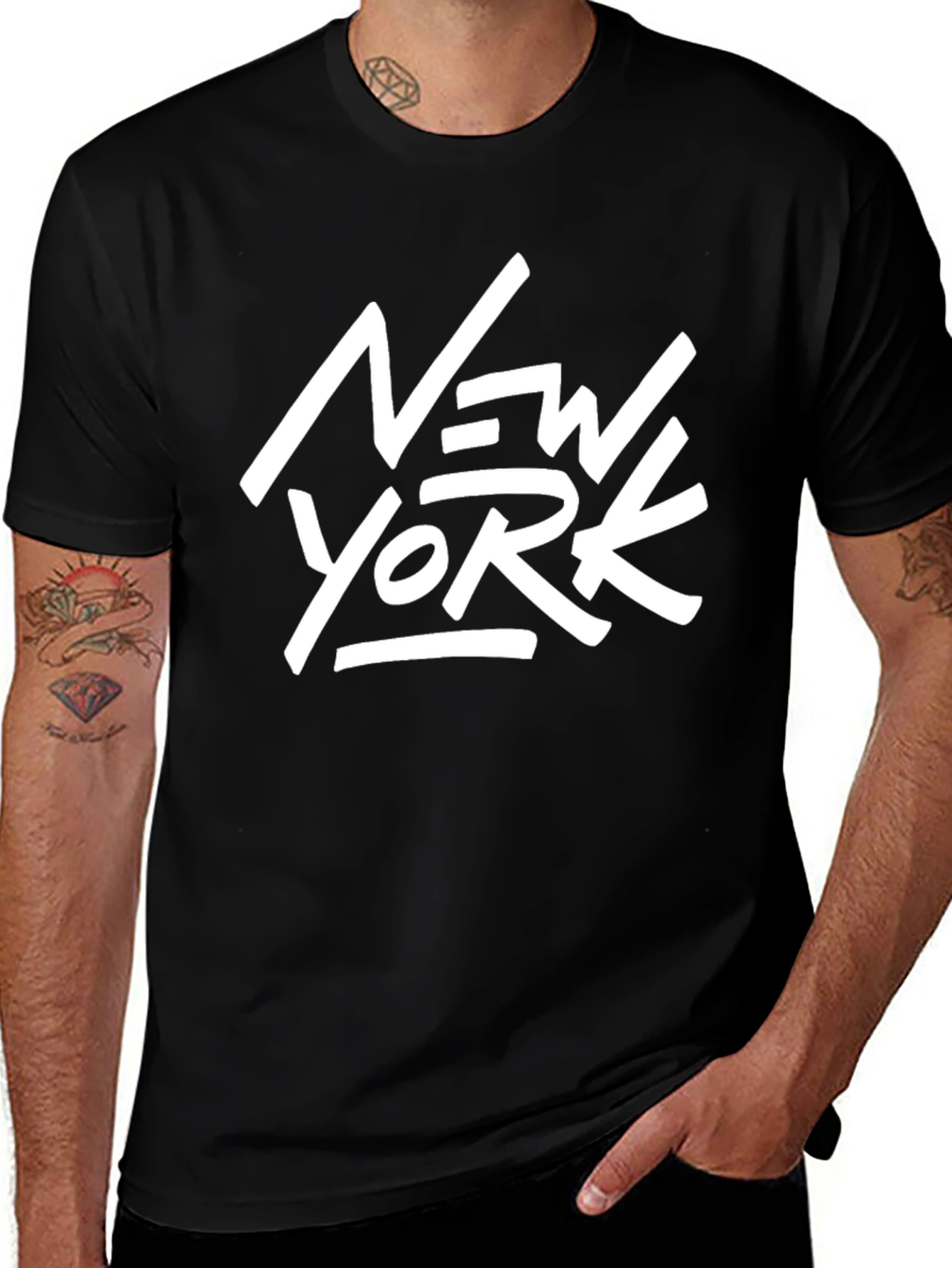 New York Graphic Tee - Stylish Black T-Shirt