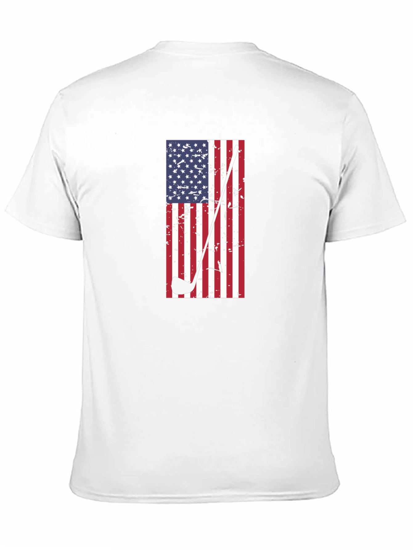 USA Flag Golf Club Graphic Tee - Patriotic Style