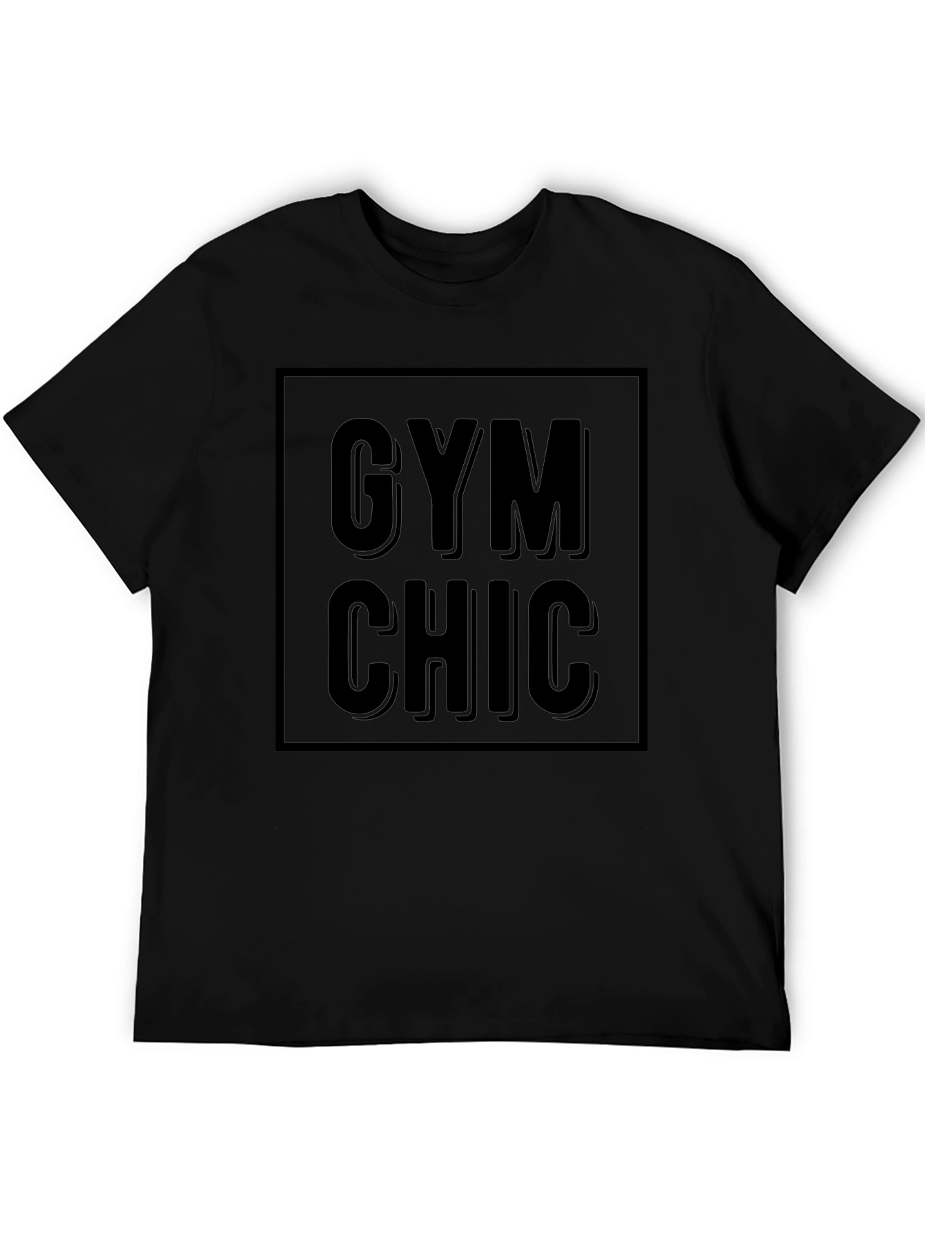 Gym Chic Black Graphic T-Shirt