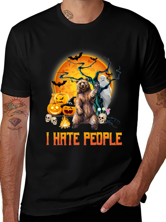 Halloween Bear T-Shirt - I Hate People