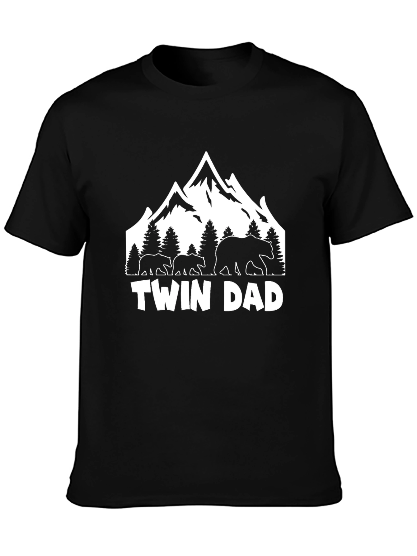 Twin Dad T-Shirt - Bear Family Design