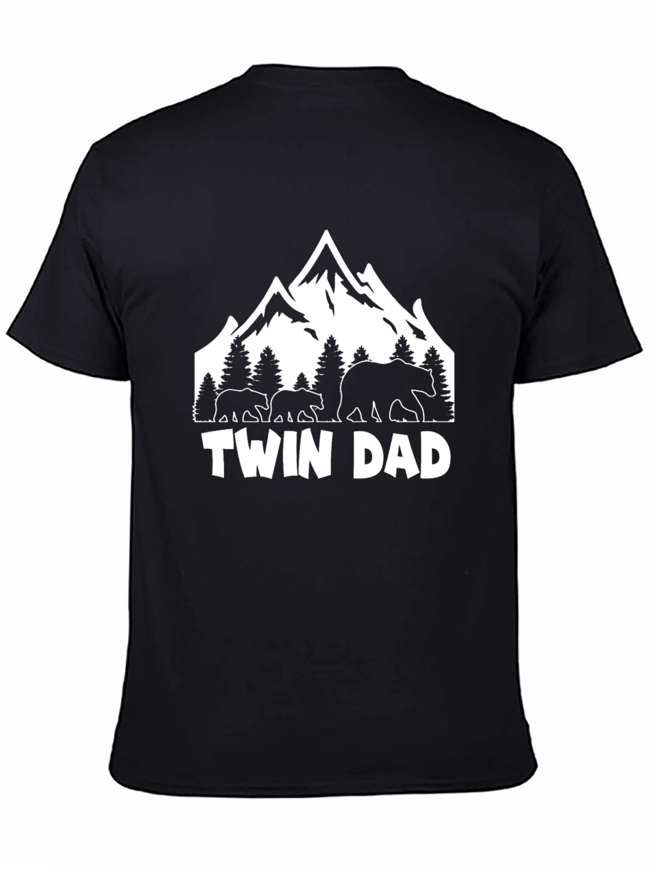 Twin Dad T-Shirt - Bear Family Design