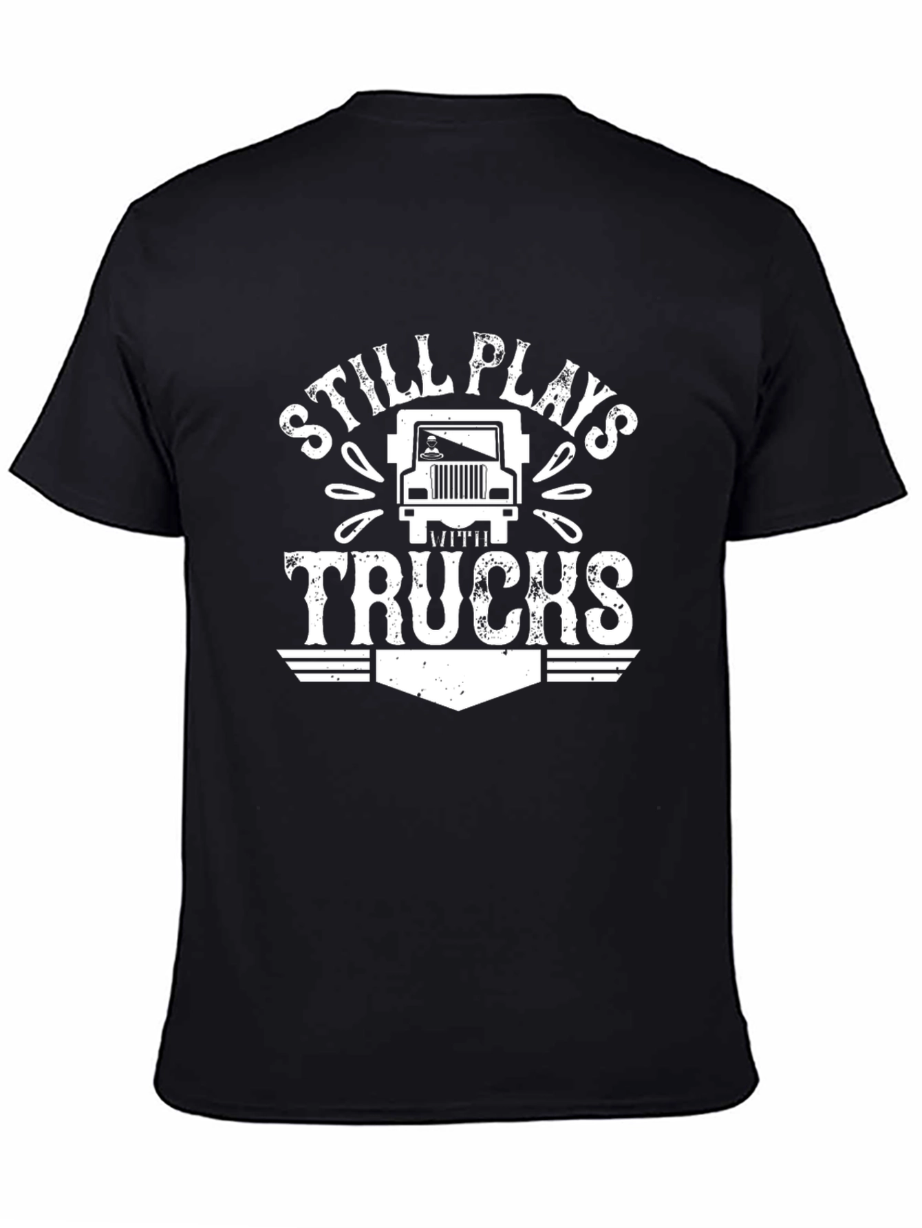 Still Plays Trucks - Mens Black Graphic Tee