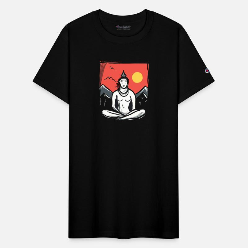zen cartoons japan buddha monk yoga meditation
