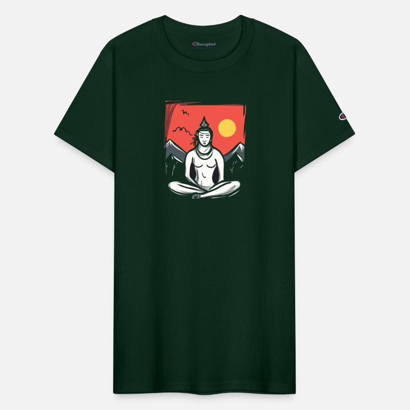 zen cartoons japan buddha monk yoga meditation