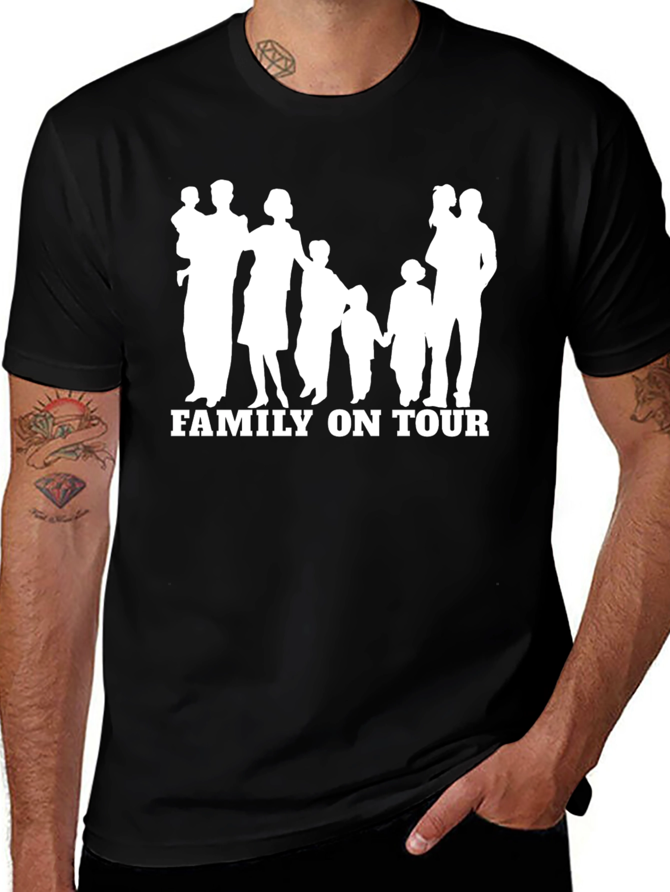 Family On Tour Black T-Shirt