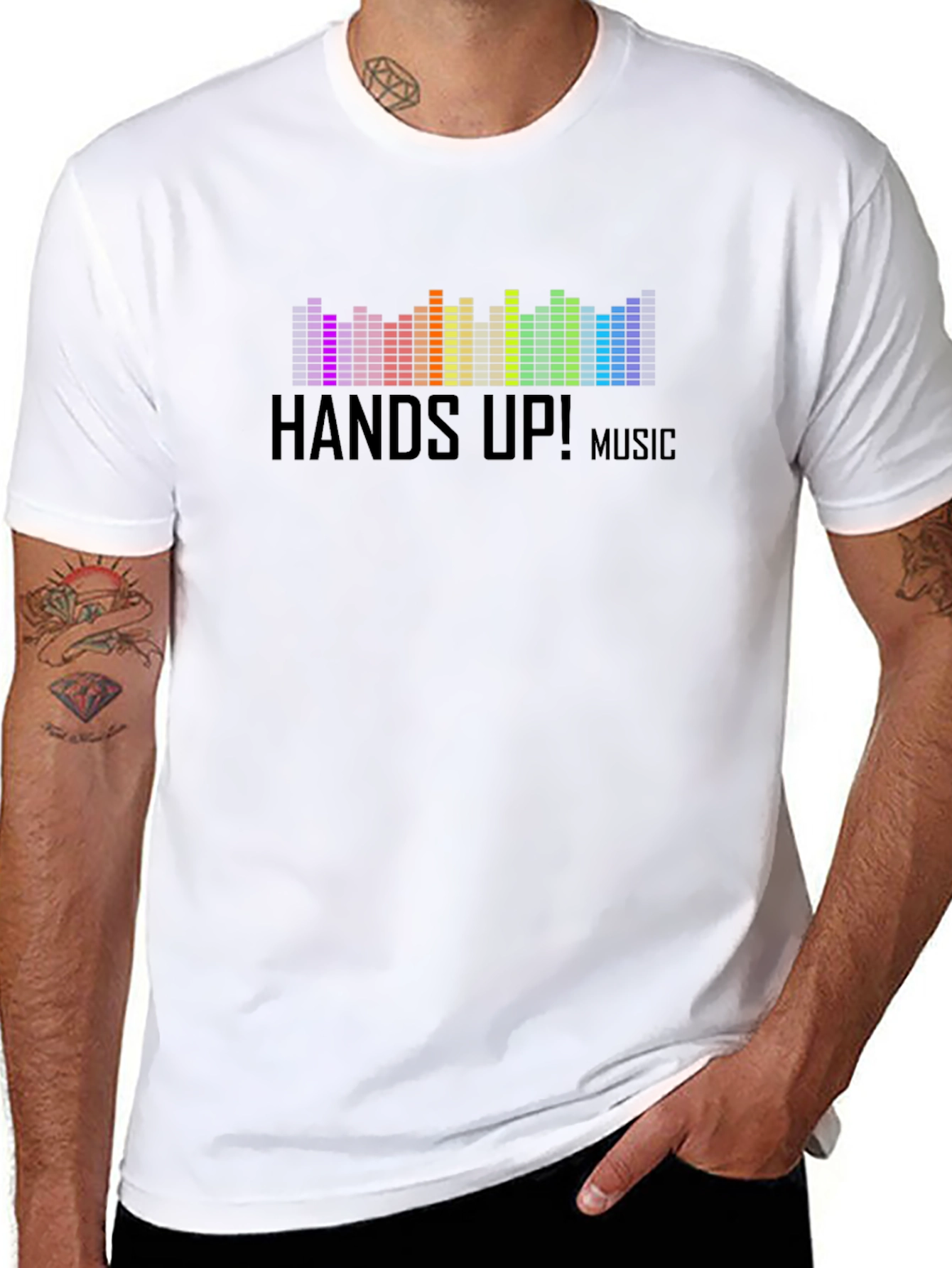 Hands Up! Music Graphic T-Shirt