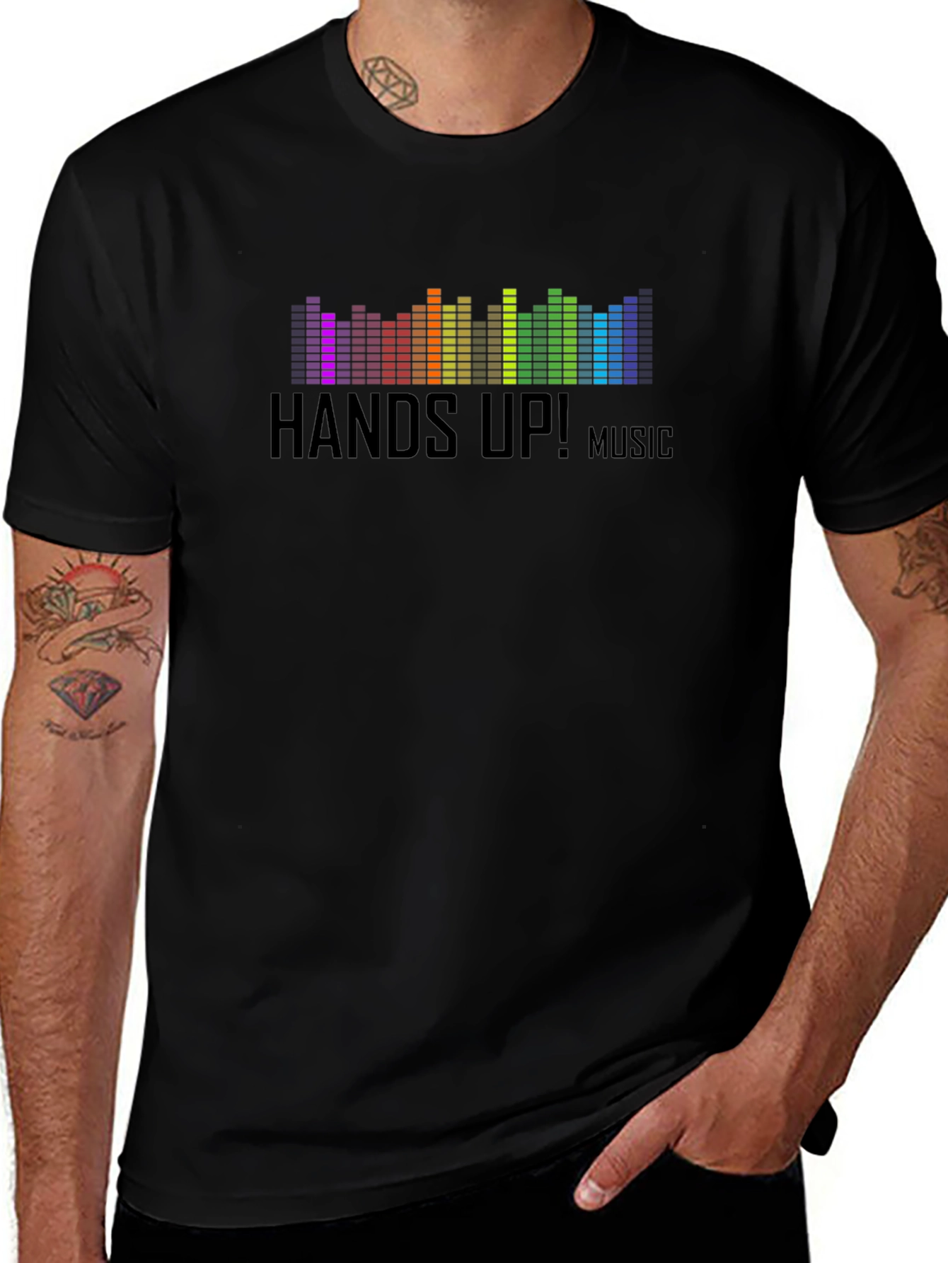Hands Up! Music Graphic T-Shirt